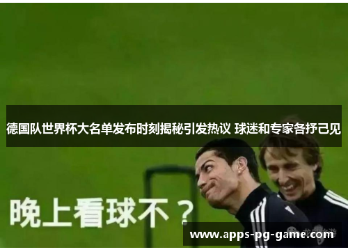 德国队世界杯大名单发布时刻揭秘引发热议 球迷和专家各抒己见