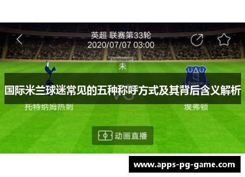 国际米兰球迷常见的五种称呼方式及其背后含义解析