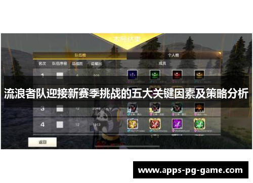 流浪者队迎接新赛季挑战的五大关键因素及策略分析 流浪者队迎接新赛季挑战的五大关键因素及策略分析