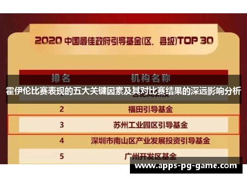霍伊伦比赛表现的五大关键因素及其对比赛结果的深远影响分析